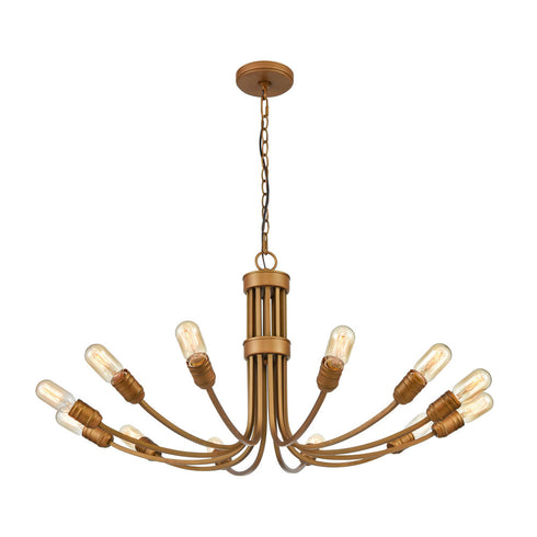 Elk Conway 12 Light CHANDELIER in Painted Aged Brass Finish Model: D4454