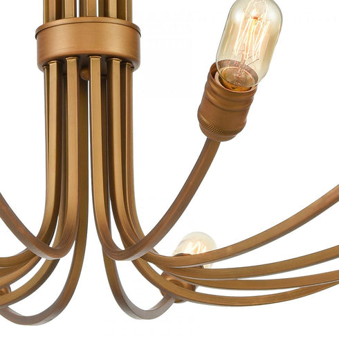 Elk Conway 12 Light CHANDELIER in Painted Aged Brass Finish Model: D4454