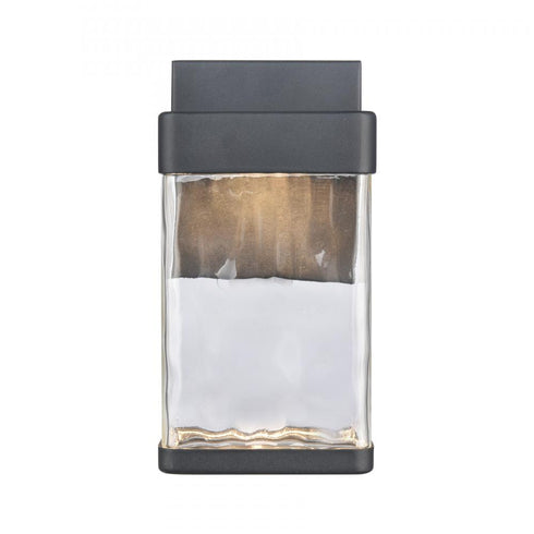Elk Cornice 9.75 Inch High Integrated LED Outdoor Sconce Charcoal Black Model: 89480/LED