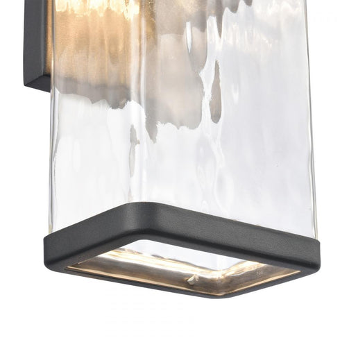 Elk Cornice 9.75 Inch High Integrated LED Outdoor Sconce Charcoal Black Model: 89480/LED