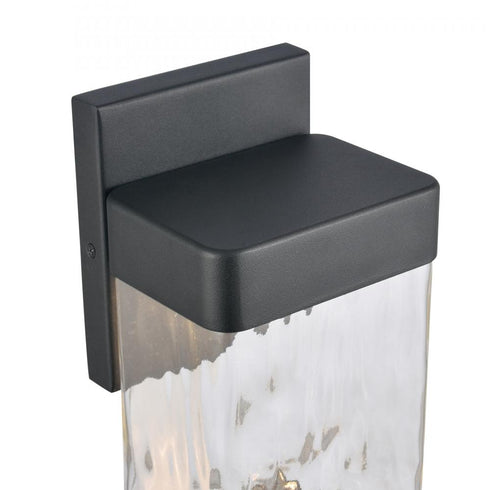 Elk Cornice 9.75 Inch High Integrated LED Outdoor Sconce Charcoal Black Model: 89480/LED