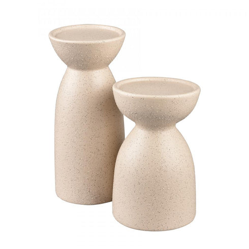 Elk Corre Candleholder Large (2 pack) (2 pack) in Cream Finish Model: S0017-10055