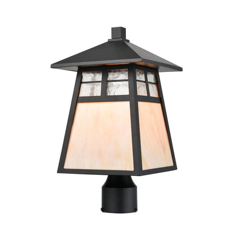 Elk Cottage 1 Light POST MOUNT in Matte Black Finish Model: 87054/1