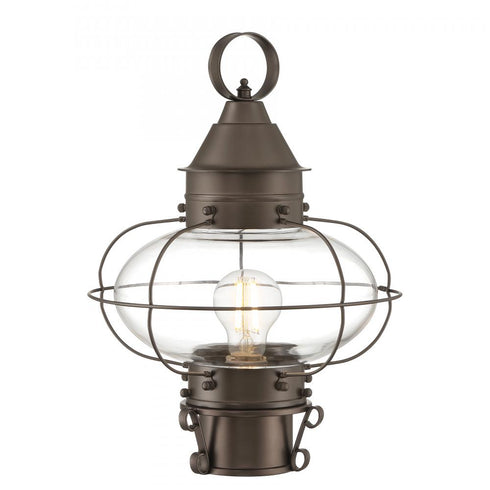 Elk_discontinued Cottage Onion 14.75 Inch High 1 Light Outdoor Post Light in Bronze Model: 1321-BR-CL