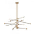 Elk Crosspiece 39 Inch Wide 6 Light Chandelier in White Model: H0018-10359
