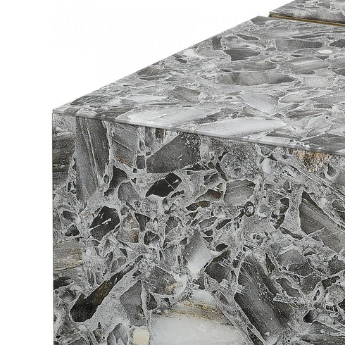 Elk Crystalline COFFEE TABLE in Gray Agate Finish Model: 1114-409