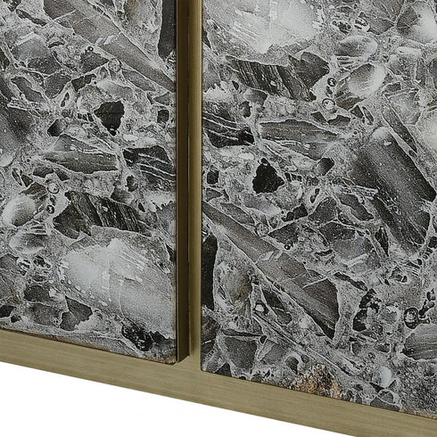 Elk Crystalline COFFEE TABLE in Gray Agate Finish Model: 1114-409