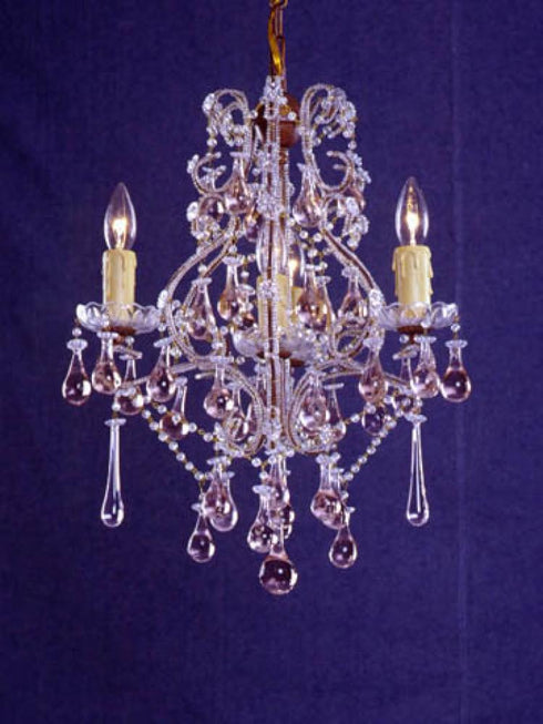 Elk Crystique 4 Light CHANDELIER in Verona Rust Finish Model: 2990/3+1