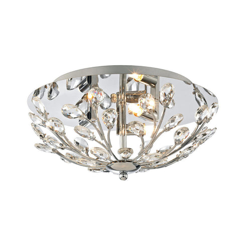 Elk Crystique FLUSH MOUNT in Polished Chrome Finish Model: 45260/3