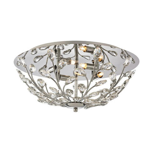 Elk Crystique FLUSH MOUNT in Polished Chrome Finish Model: 45261/4