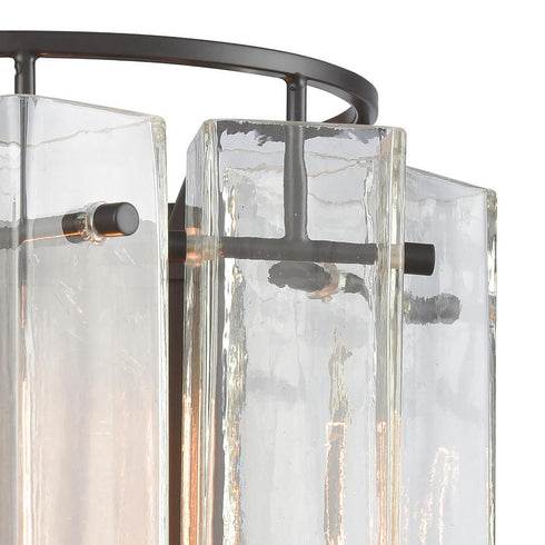 Elk Cubic Glass 1 Light SCONCE in Oil Rubbed Bronze Finish Model: 11160/1