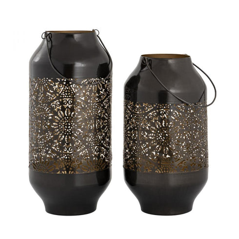 Elk Culler Lantern Set of 2 in Gloss Black (2 pack) (2 pack) Model: S0807-9779/S2