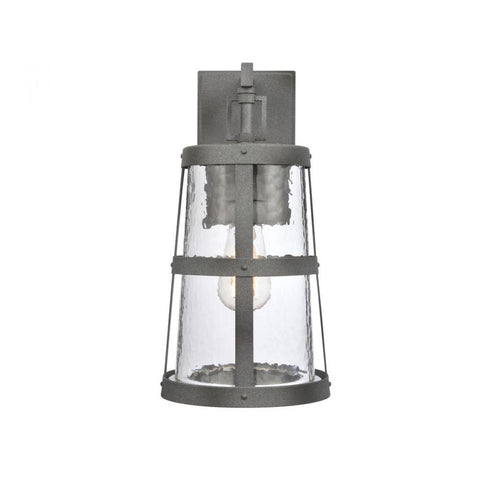Elk Dakota 14 Inch High 1 Light Outdoor Sconce in Distressed Zinc Model: 69640/1