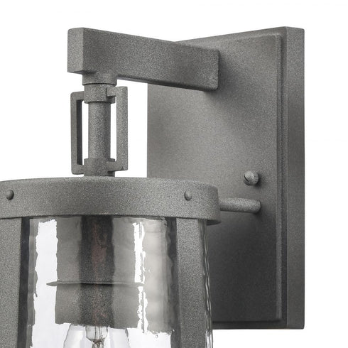 Elk Dakota 14 Inch High 1 Light Outdoor Sconce in Distressed Zinc Model: 69640/1