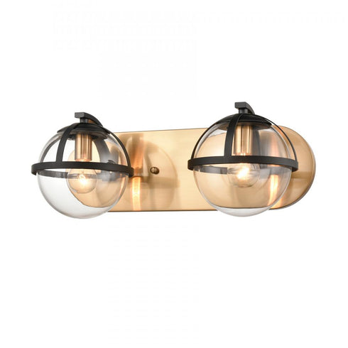 Elk Davenay 16 Inch Wide 2 Light Vanity Light in Satin Brass Model: 18651/2