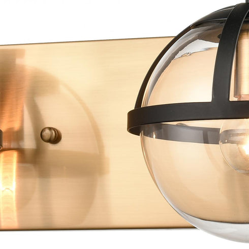 Elk Davenay 16 Inch Wide 2 Light Vanity Light in Satin Brass Model: 18651/2