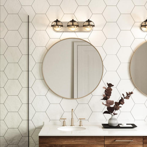 Elk Davenay 23 Inch Wide 3 Light Vanity Light in Satin Nickel Model: 18642/3