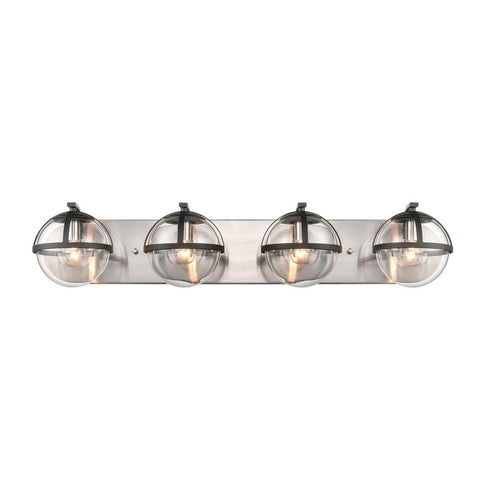 Elk Davenay 31 Inch Wide 4 Light Vanity Light in Satin Nickel Model: 18643/4
