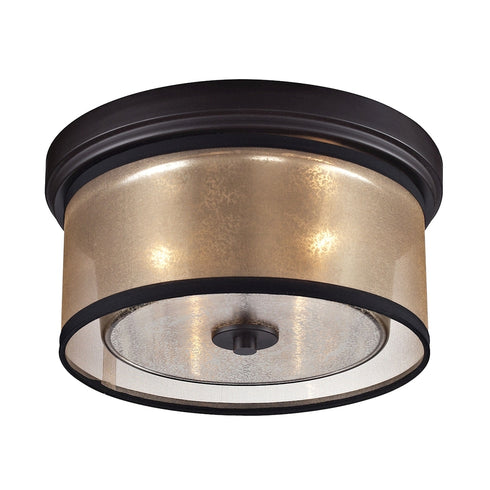 Elk Diffusion FLUSH MOUNT in Oil Rubbed Bronze Finish Model: 57025/2