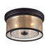 Elk Diffusion FLUSH MOUNT in Oil Rubbed Bronze Finish Model: 57025/2