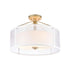 Elk Diffusion SEMI FLUSH MOUNT in Aged Silver Finish Model: 57034/3