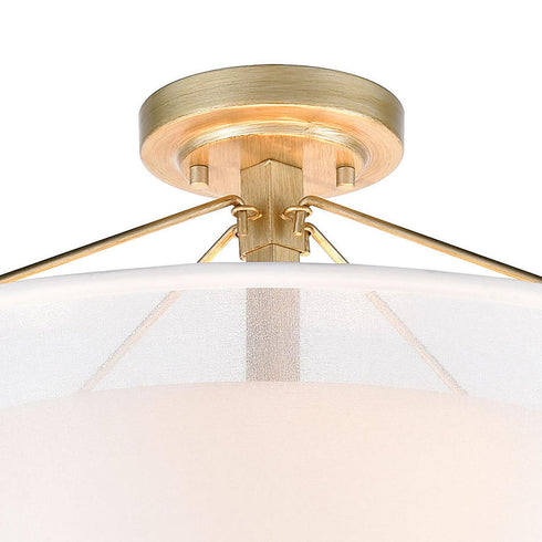 Elk Diffusion SEMI FLUSH MOUNT in Aged Silver Finish Model: 57034/3
