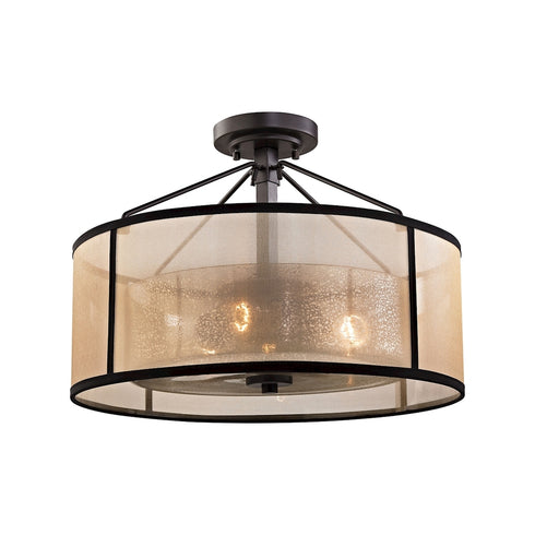 Elk Diffusion SEMI FLUSH MOUNT in Oil Rubbed Bronze Finish Model: 57024/3
