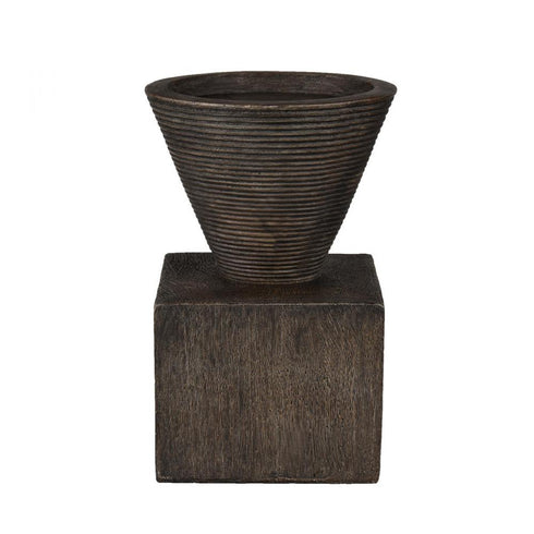 Elk Disa Candleholder Small (2 pack) (2 pack) in Dark Brown Finish Model: S0037-10157