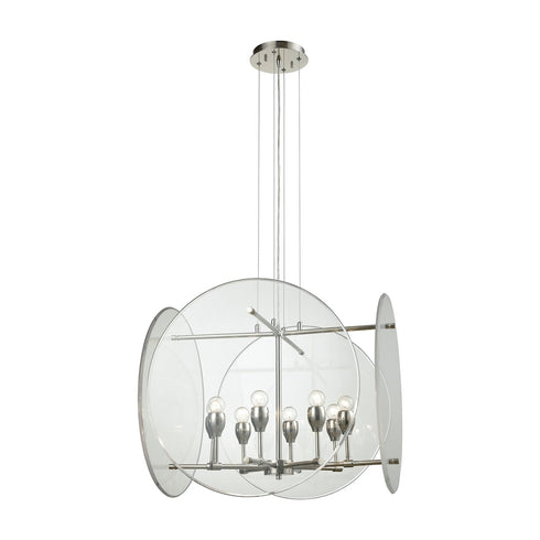 Elk Disco 8 Light CHANDELIER in Polished Nickel Finish Model: 32323/8