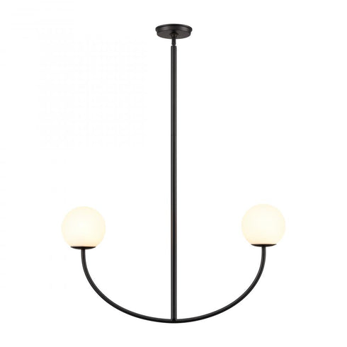 Elk Doby 30 Inch Wide 2 Light Pendant in Matte Black Model: H0018-10372