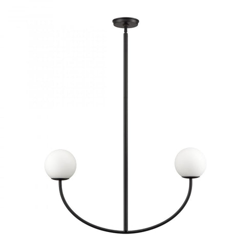 Elk Doby 30 Inch Wide 2 Light Pendant in Matte Black Model: H0018-10372