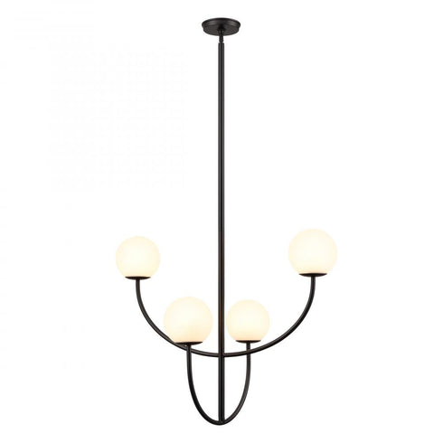 Elk Doby 30 Inch Wide 4 Light Pendant in Matte Black Model: H0018-10371