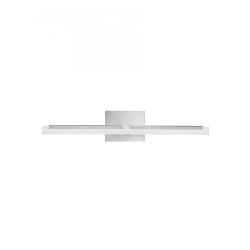 Elk Double L Double Light Sconce 26 Inch Wide Integrated LED Vanity Light in Brushed Nickel Model: 8146-BN-FA