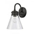 Elk Dovas 13.5 Inch High 1 Light Outdoor Sconce in Textured Black Model: 69661/1
