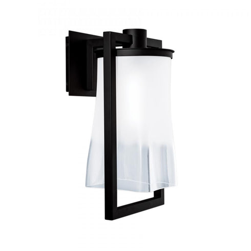 Elk Drape 16.5 Inch High 1 Light Outdoor Sconce in Matte Black Model: 1196-MB-FR