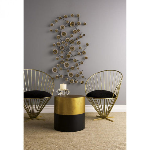 Elk Draper ACCENT TABLE in Antique Gold Leaf Finish Model: 114-121