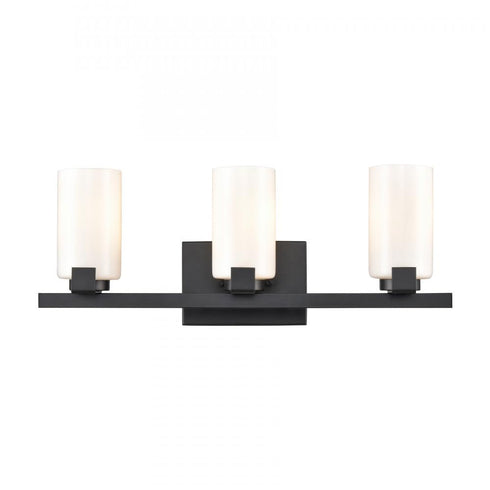 Elk Dressler 22 Inch Wide 3 Light Vanity Light in Matte Black Model: EC89904/3