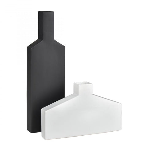 Elk Drue VASE JAR BOTTLE in Matte Black Finish Model: H0017-9148