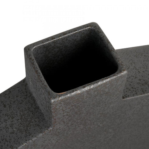 Elk Drue VASE JAR BOTTLE in Speckled Black Finish Model: H0017-9149