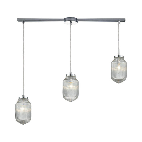 Elk Dubois 3 Light MINI PENDANT in Polished Chrome Finish Model: 56662/3L