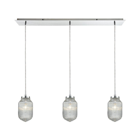 Elk Dubois 3 Light MINI PENDANT in Polished Chrome Finish Model: 56662/3LP