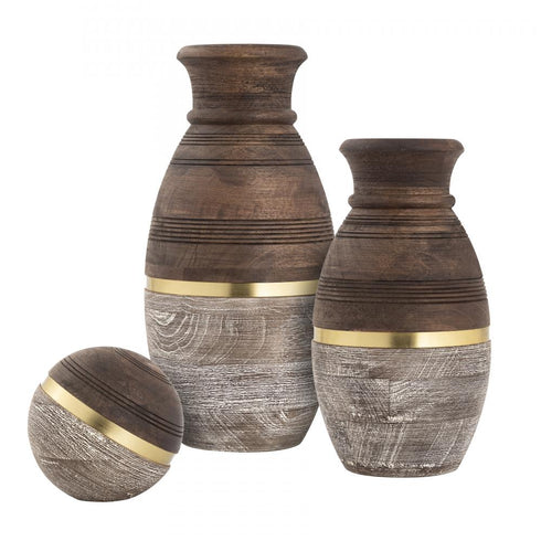 Elk Dunn VASE JAR BOTTLE (2 pack) (2 pack) in Brown Finish Model: H0807-9255