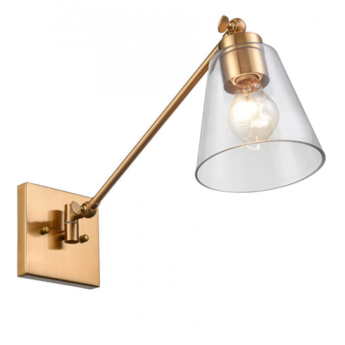 Elk East Point 14.5 Inch High 1 Light Swingarm Sconce Satin Brass Model: 18332/1