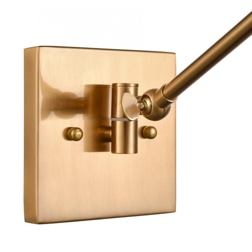 Elk East Point 14.5 Inch High 1 Light Swingarm Sconce Satin Brass Model: 18332/1