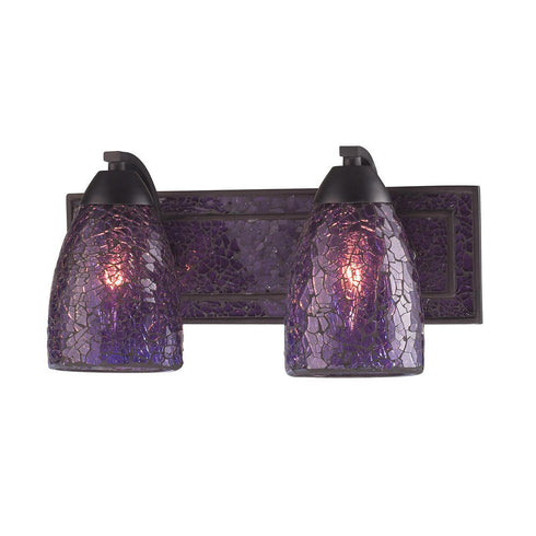 Elk Elegant Bath VANITY LIGHT in Rust Finish Model: 1301-2RST-PLC