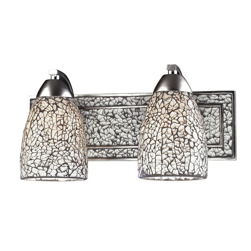 Elk Elegant Bath VANITY LIGHT in Silver Finish Model: 1301-2SLV-WHC