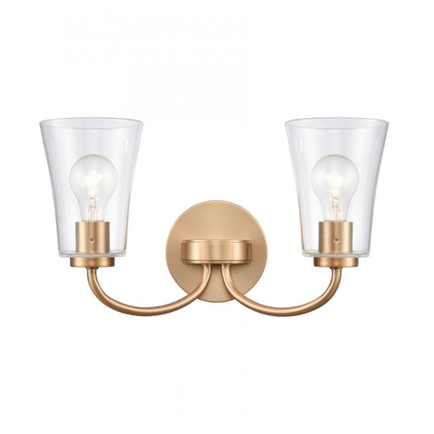 Elk Emily 17 Inch Wide 2 Light Vanity Light in Brushed Gold Model: EC89263/2