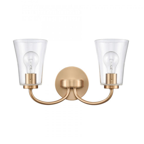 Elk Emily 17 Inch Wide 2 Light Vanity Light in Brushed Gold Model: EC89263/2
