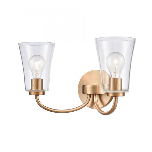 Elk Emily 17 Inch Wide 2 Light Vanity Light in Brushed Gold Model: EC89263/2