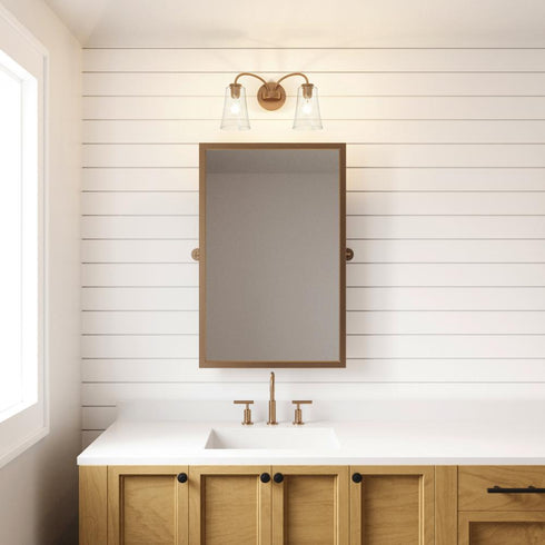 Elk Emily 17 Inch Wide 2 Light Vanity Light in Brushed Gold Model: EC89263/2